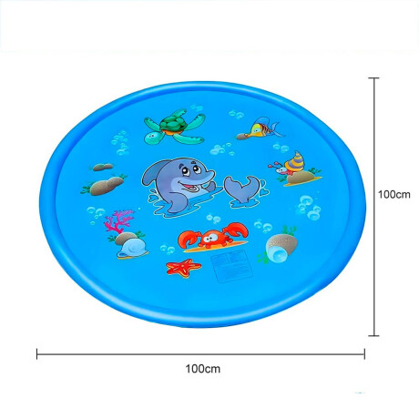 Piscina Inflable Niños Con Rociador De Agua 170 Cm Celeste1