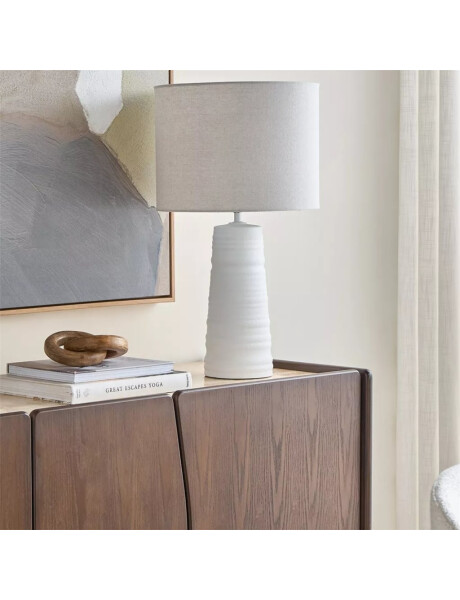 LAMPARA DE MESA CERAMICA D24x75CM BLANCO LAMPARA DE MESA CERAMICA D24x75CM BLANCO