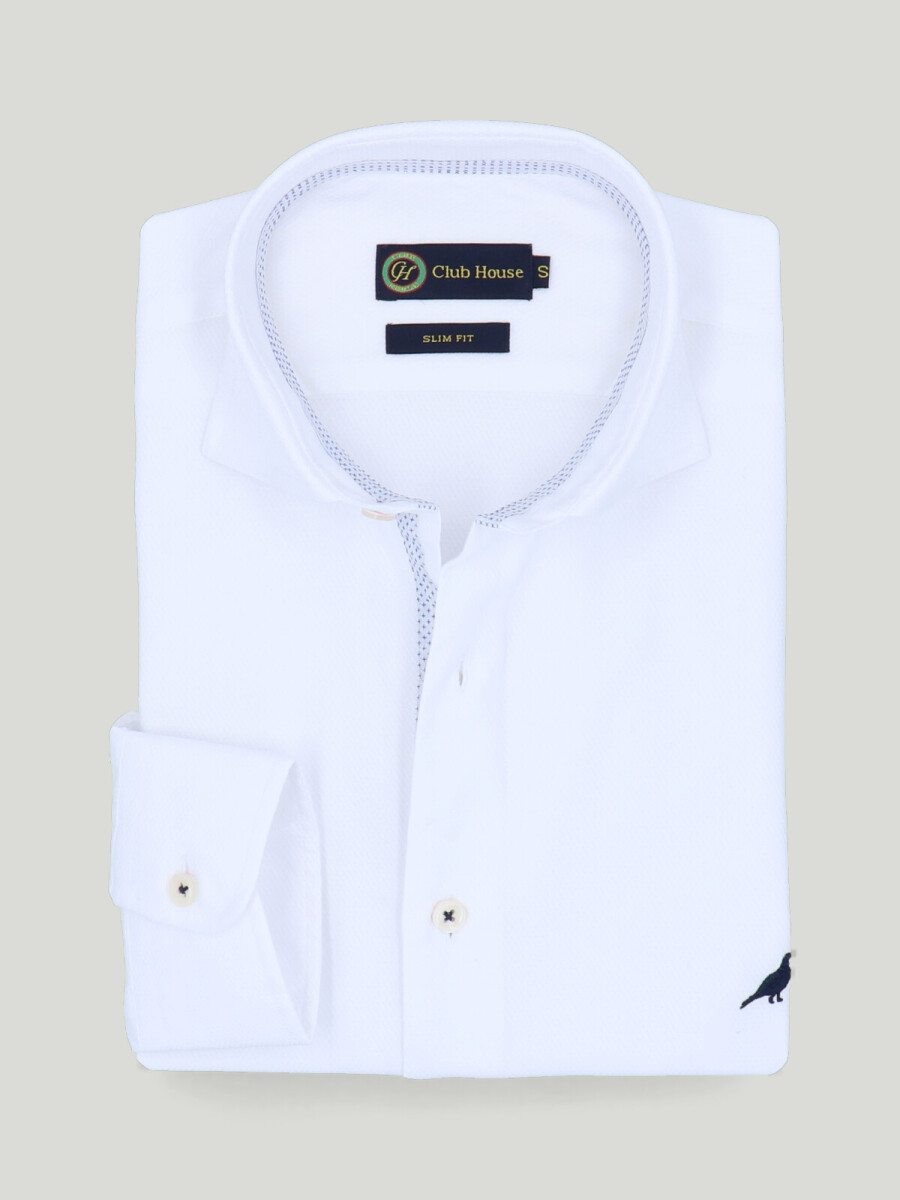 Camisa cuello Hudson con estampa Slim fit 