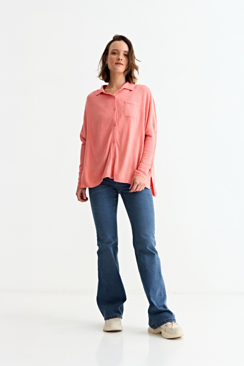 Cardigan con bolsillos ROSADO