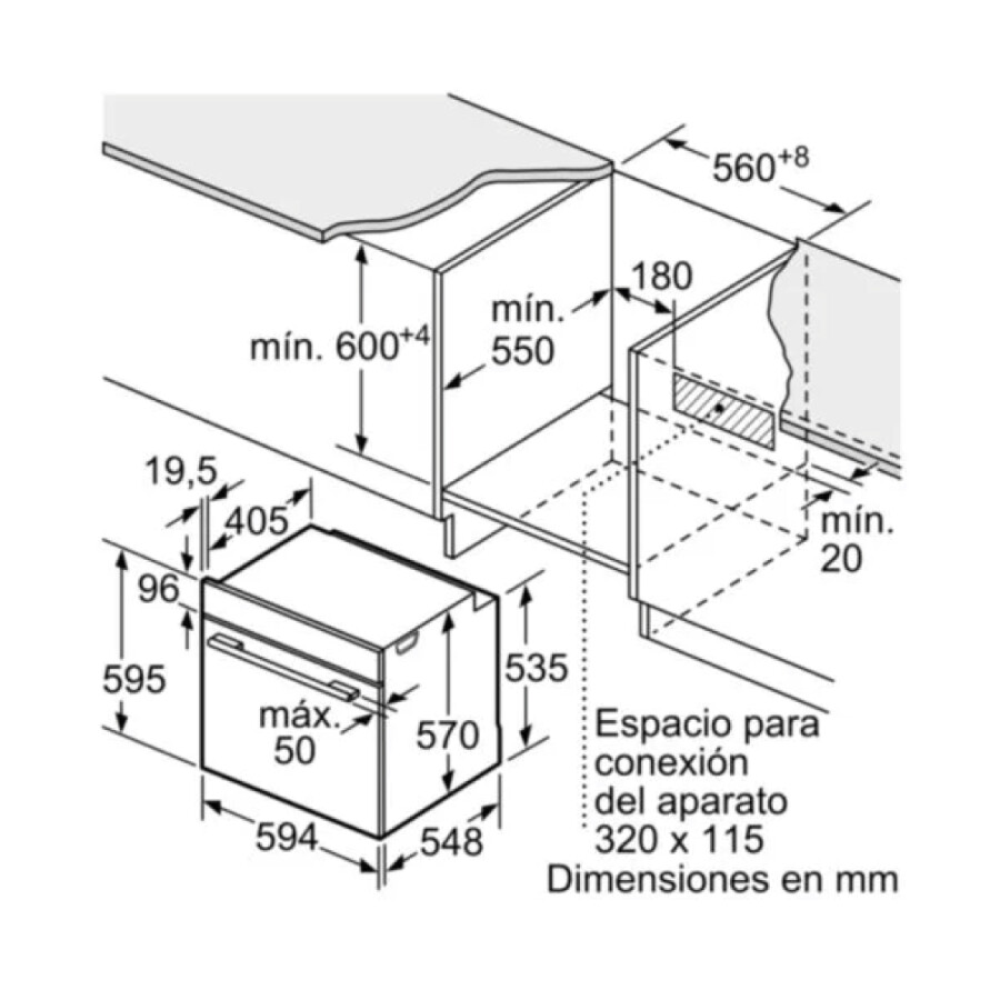 Horno de Empotrar Pirolítico Vapor Bosch Horno de Empotrar Pirolítico Vapor Bosch