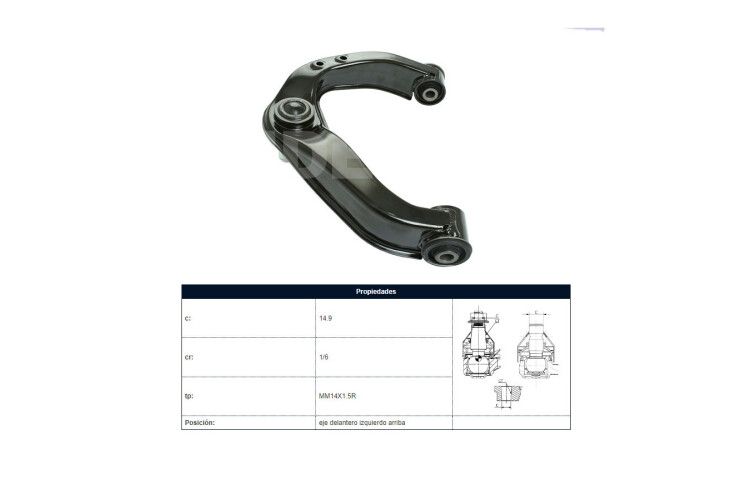 Parilla De Suspension Del Nissan D23 - Frontier - Np300 15-25 Izq Parilla De Suspension Del Nissan D23 - Frontier - Np300 15-25 Izq