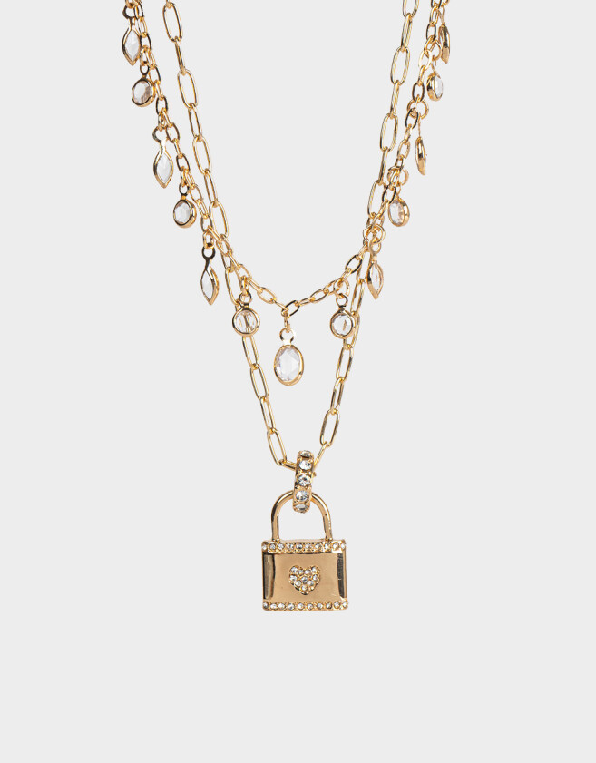 Collares Cortos Con strass Collar Corto Multicharm - Dorado