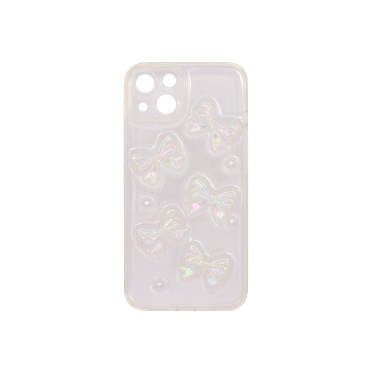 Protector iPhone 13/14 diseño moñas 