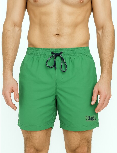 SHORT DE BAÑO LISO Verde