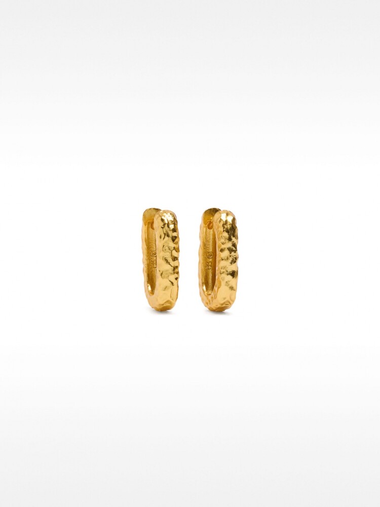 Aros Con Textura - Plata De Ley 925 dorado