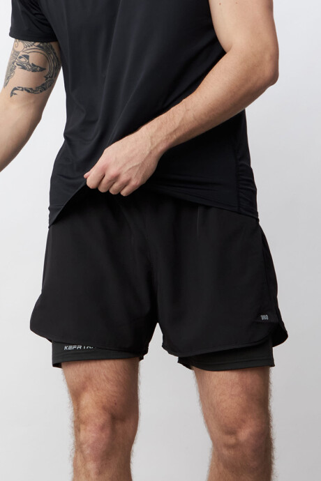 Short con calza interna Negro