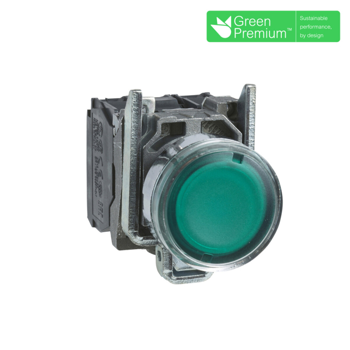 Puls. lum. verde 1NA + 1NC ø22mm IP67 24v ac/dc - TL5350 