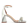 Vizzano Sandalia Dama Taco Cuadrado Tira Con Brillantes Pulsera Plata