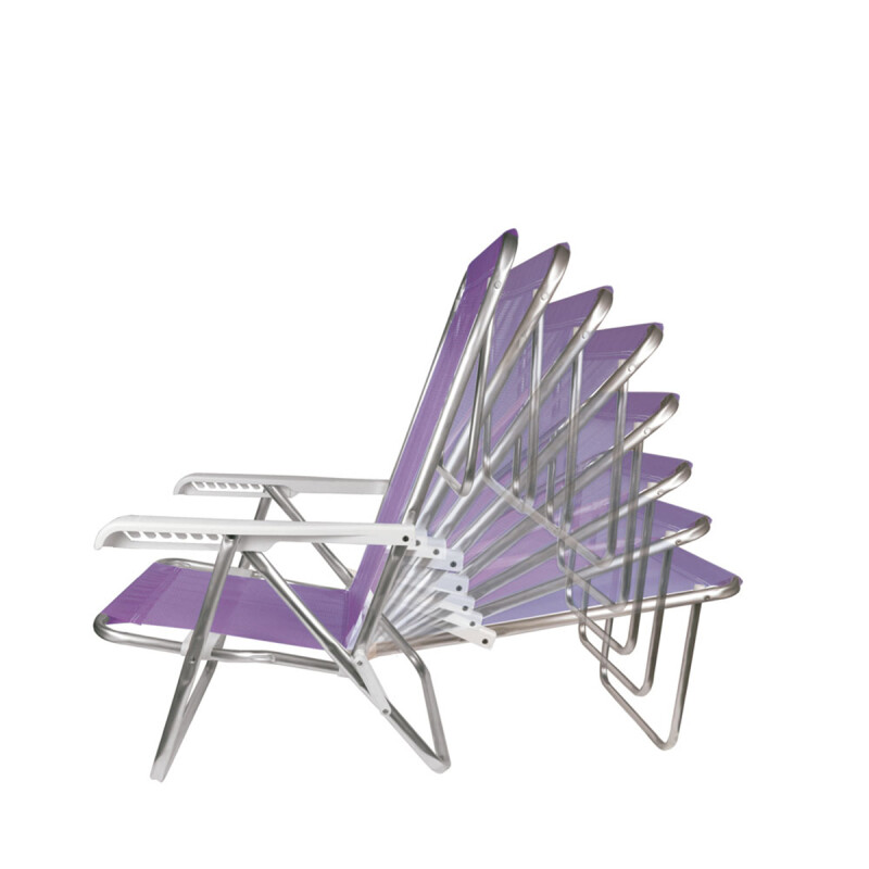 Silla Reclinable 8 Pos. Alum. Sannet VIOLETA