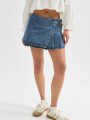 Falda Amet Azul Grisaceo