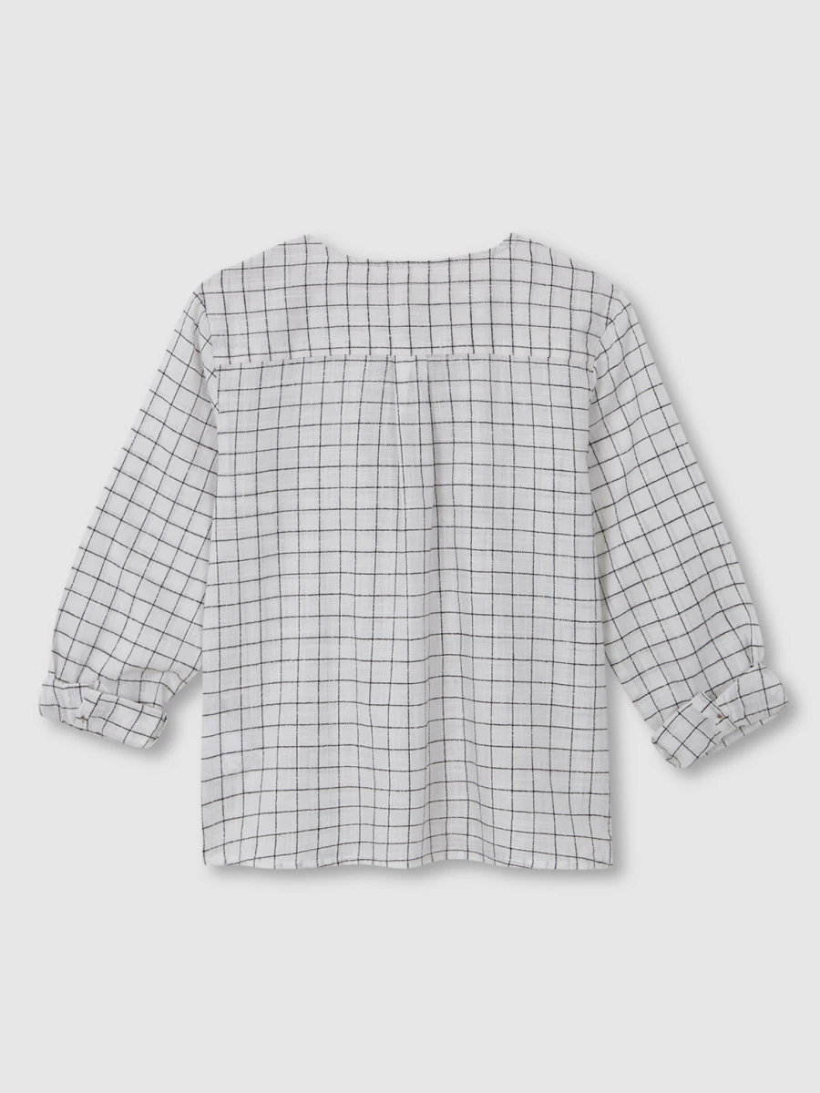 Camisa Cuadro Rustico Blanco