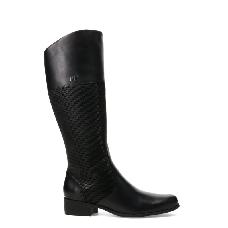 Botas de Mujer Bottero Caña Alta de Cuero Negro