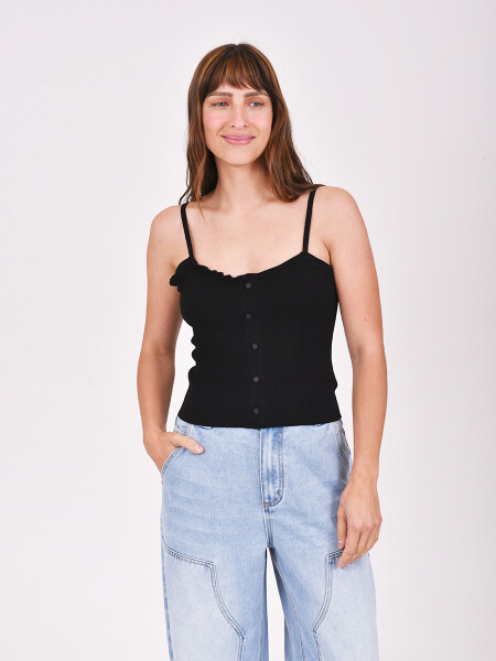 MUSCULOSA ROSAS NEGRO