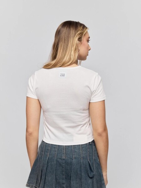 T-SHIRT P.CAKE LLORADERA M.C todo BLANCO