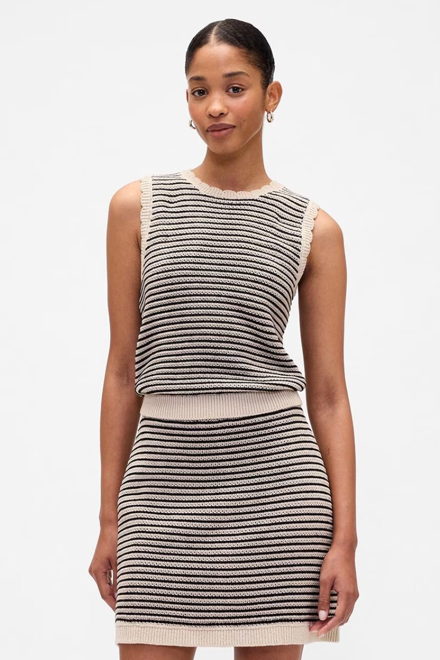 Musculosa Stitch Mujer Navy Stripe