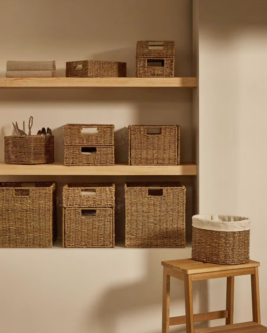 Caja plegable Tossa de fibras naturales 32 x 33 cm Caja plegable Tossa de fibras naturales 32 x 33 cm