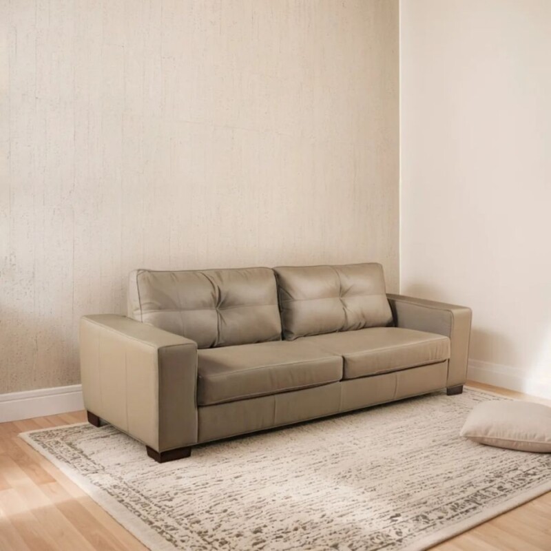 SOFA 100% CUERO - 3 CUERPOS - MODELO DOMINI - AVELLANA OPACO SOFA 100% CUERO - 3 CUERPOS - MODELO DOMINI - AVELLANA OPACO