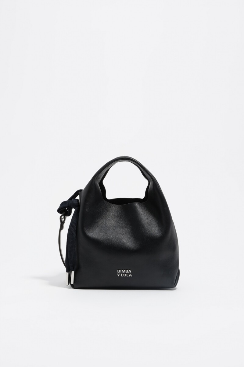 BOLSO DE MANO PIEL NEGRO 