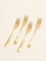 Tenedor Olivo Set 4 Un. Dorado Color Unico