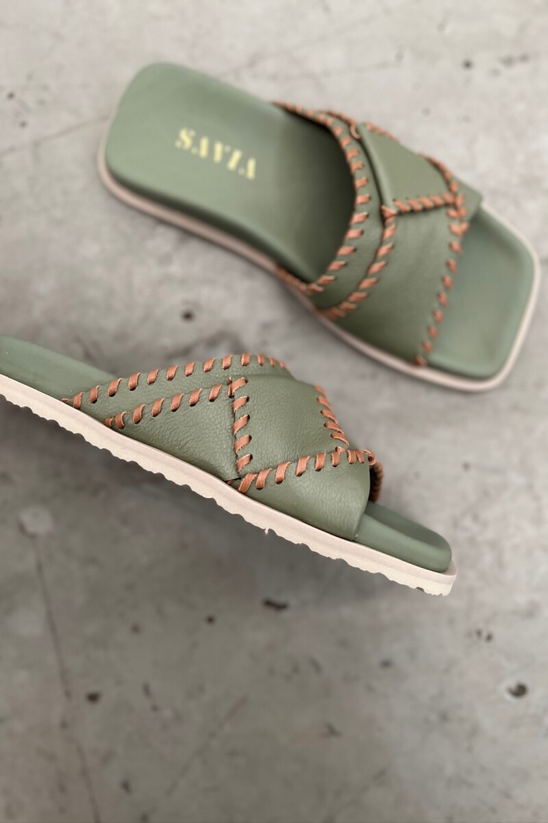 SANDALIA NEW AZALEA Verde Y Came