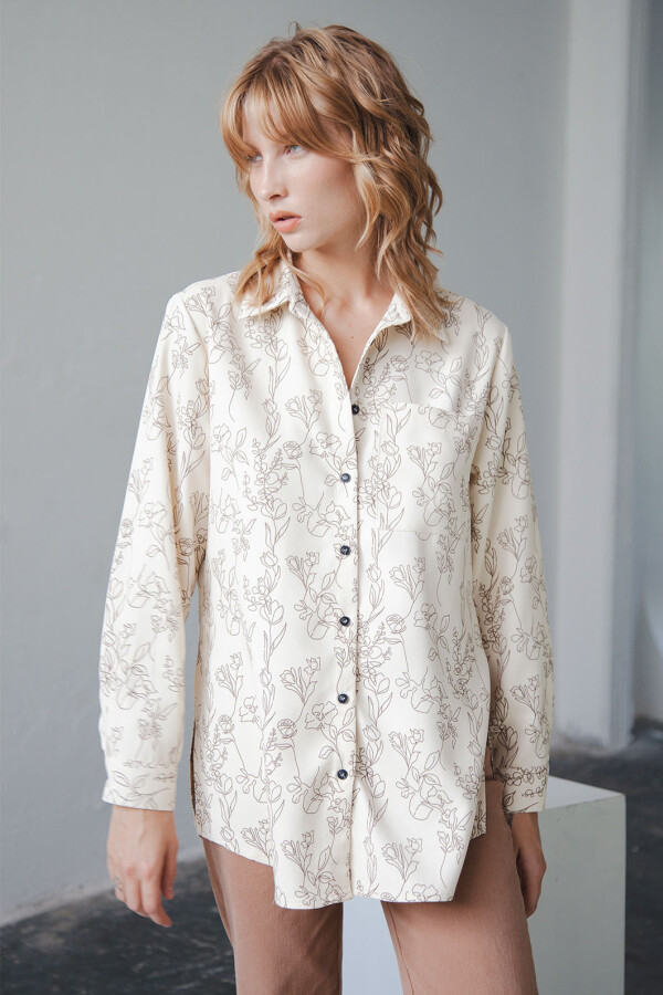 CAMISA BOTANICA BEIGE