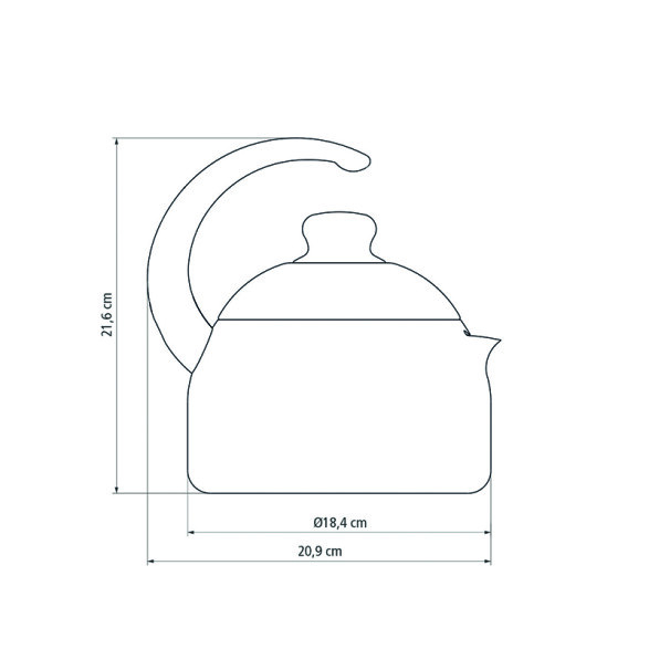 Caldera modelo "PARIS", 1,9Lts. -TRAMONTINA TR5880