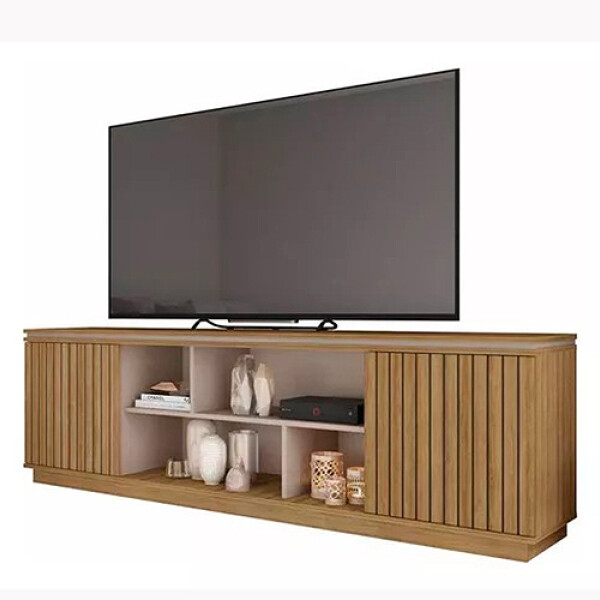 RACK MOBILI - SIMETRIA hasta TV 75” - 1.80 m Sin color