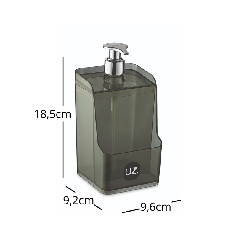 Dispensador de jabón líquido 500 ml NEGRO TRASLÚCIDO