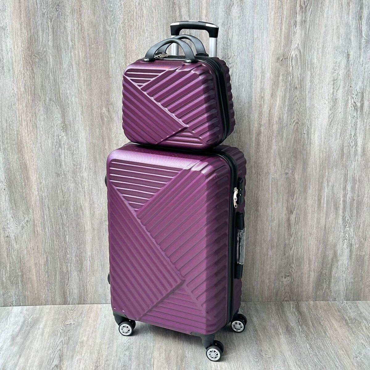 Set Valija Carry On De Cabina + Neceser Beauty Rígido 