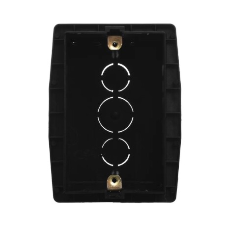 CAJA LLANA 3 MOD AUTR C/GRAMPA (F) NEGRA Caja Llana 3 Módulos Autorroscante Con Grampa Negra