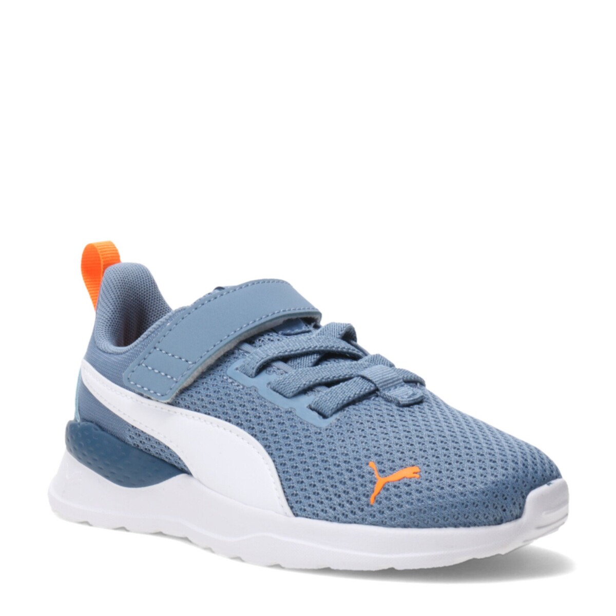 Championes Infantiles Puma Anzarun Lite Kids - Azul Claro - Blanco - Anaranjado 