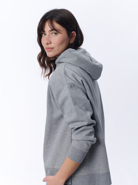 Canguro deportivo Oversize Gris Melange