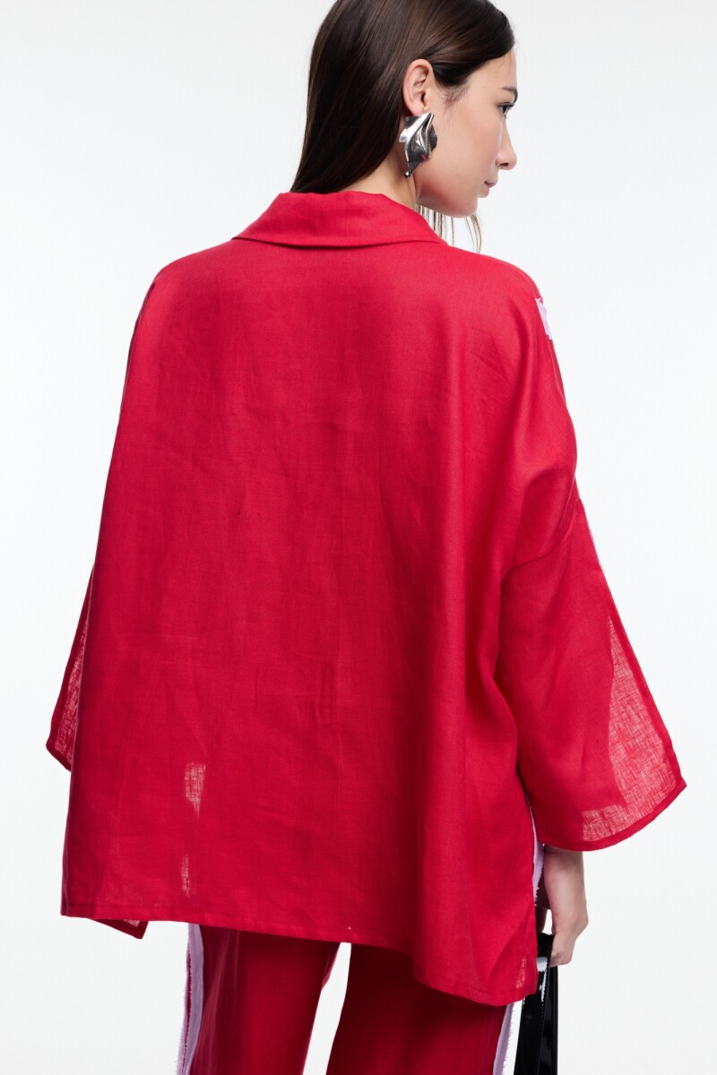 CAMISA TIRAS Rojo