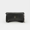 Mini bag Curve en cuero graneado Negro