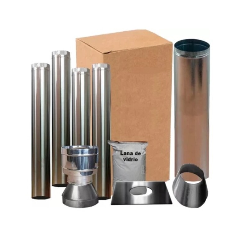 Kit de caños para calefactor Tromen (TECHO) Diámetro 8""