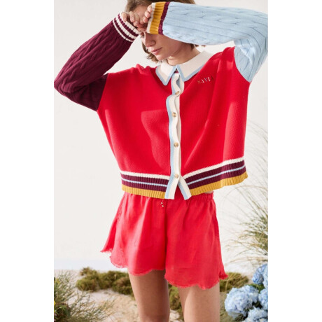 Cardigan Funny Rojo