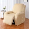 Funda sillón reclinable 1 cuerpo lisa crema