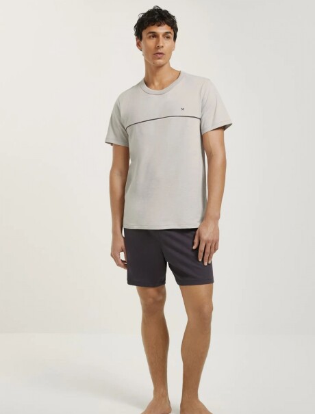 PIJAMA DE ALGODÓN GRIS