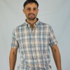 Camisa a cuadros Hilton Light Blue