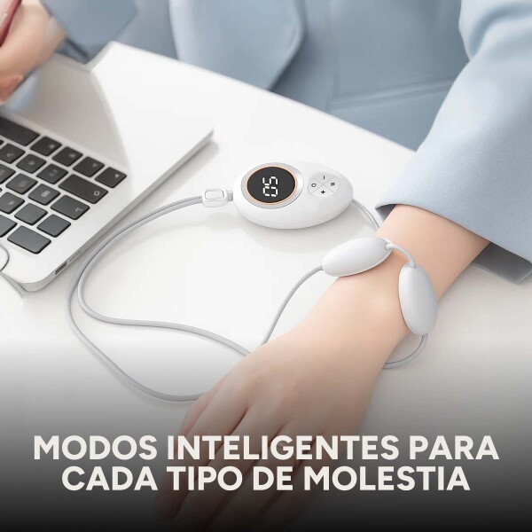 Masajeador de Cuello Colgante Eléctrico con Calor 5 Modos Color Blanco