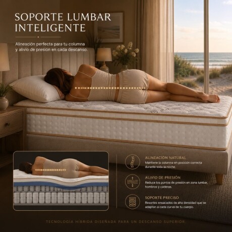 Colchon de resortes 2 Plazas HAMPTONS Tantalum Colchon de resortes 2 Plazas HAMPTONS Tantalum