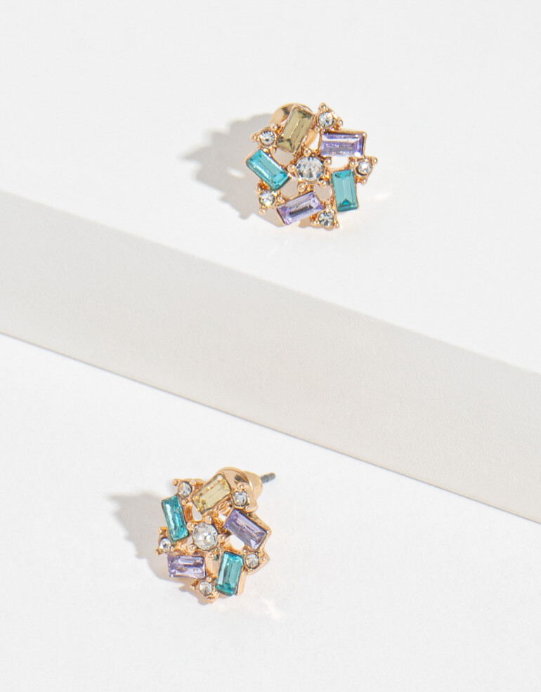 Aros Pasantes Strass Aros Pasantes Con Strass - Dorado