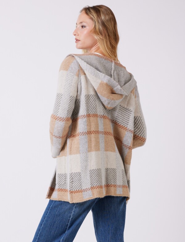Cardigan Soft Capucha GRIS/MULTI