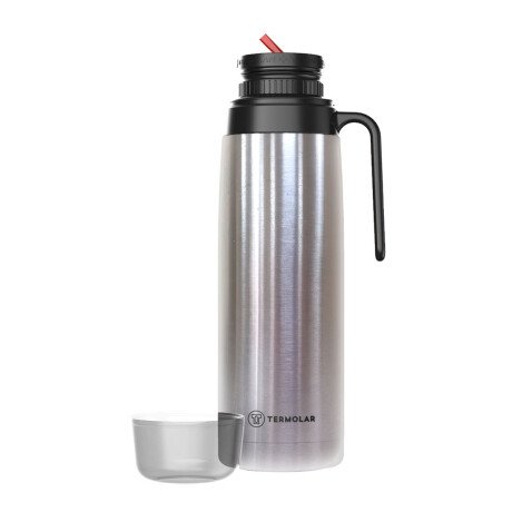 Set Matero Termo Termolar R-Evolution 1L + Mate 240ml c/Tapa Plateado