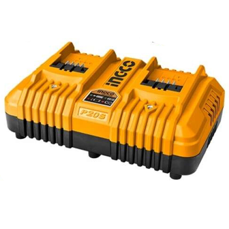 CARGADOR RAPIDO INTELIGENTE DOBLE 20V P20S INGCO FCLI2034 CARGADOR RAPIDO INTELIGENTE DOBLE 20V P20S INGCO FCLI2034