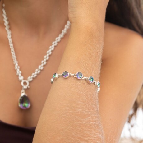Pulsera Evan Topacio Místico - Plata 925 Pulsera Evan Topacio Místico - Plata 925