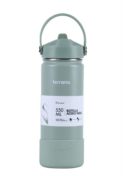 Botella Térmica con Pico 550mL. Oliva