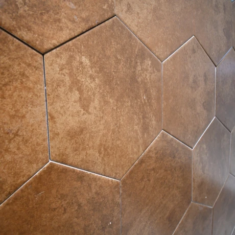 Ceramica Hexagonal Marron 114.5X114.5Cm Pared Piscina GAMAS DE MARRON