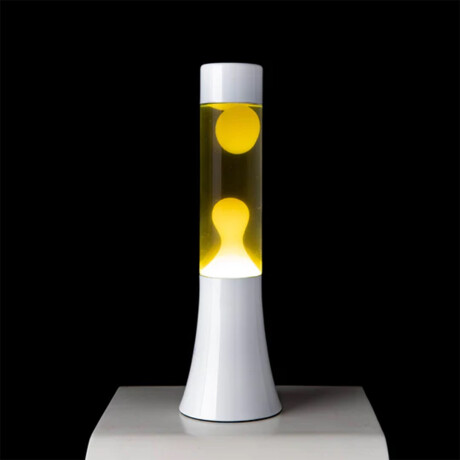 Lámpara De Lava Amarilla Y Blanca 30 Cm Unica